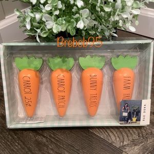 Rae Dunn Wooden Carrots Set 4- HTF
